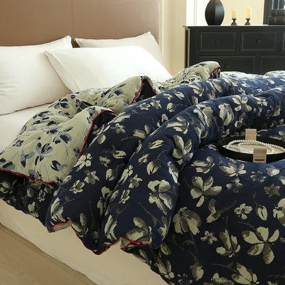 Couette jacquard en gaze de coton à fleurs Flourish - image 13