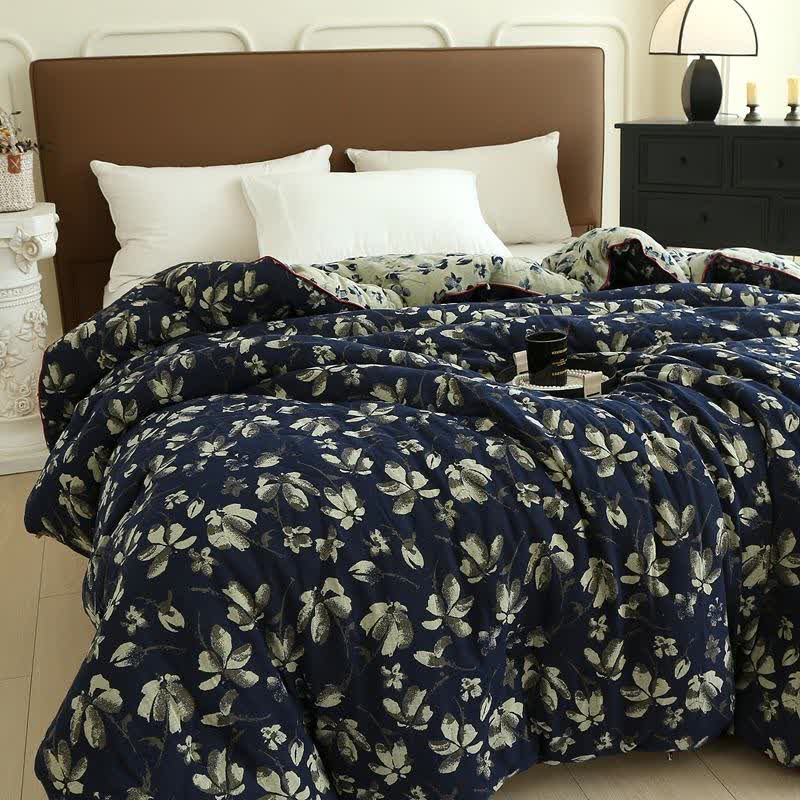 Couette jacquard en gaze de coton à fleurs Flourish - image 14