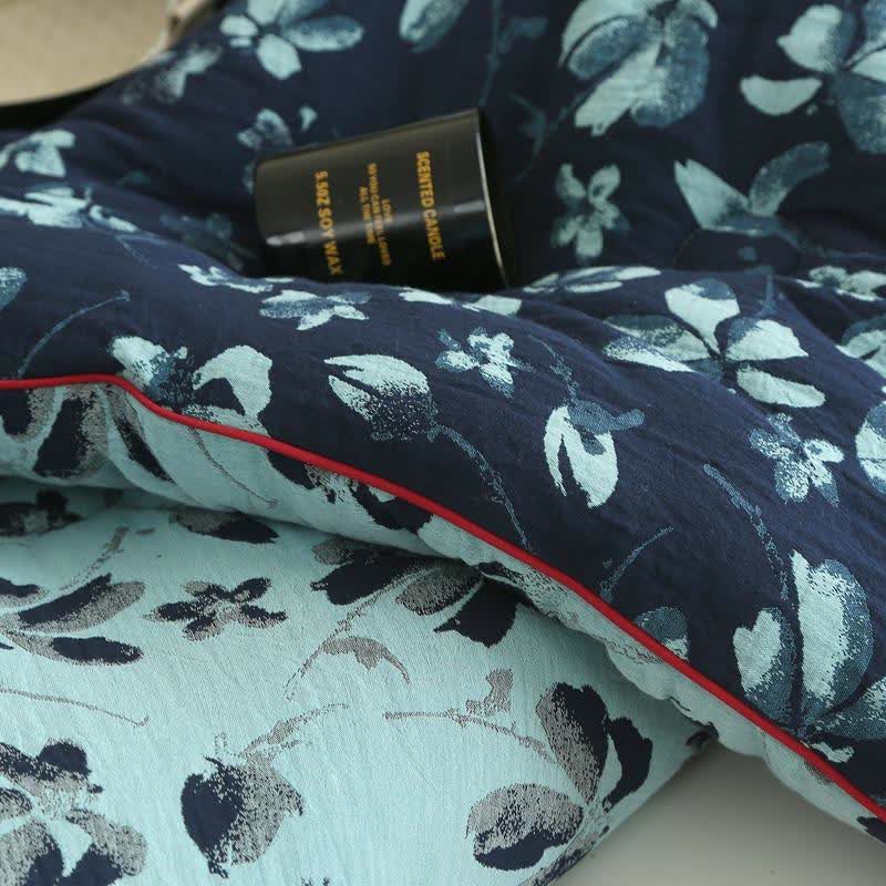 Couette jacquard en gaze de coton à fleurs Flourish - image 8