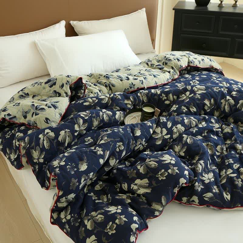 Couette jacquard en gaze de coton à fleurs Flourish - image 15