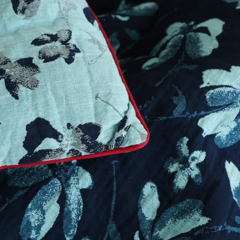 Couette jacquard en gaze de coton à fleurs Flourish - image 9