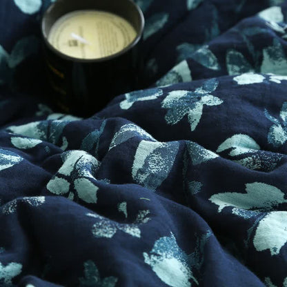 Couette jacquard en gaze de coton à fleurs Flourish - image 10