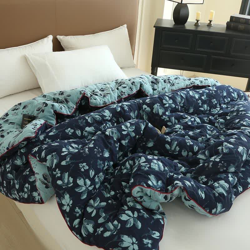 Couette jacquard en gaze de coton à fleurs Flourish - image 4