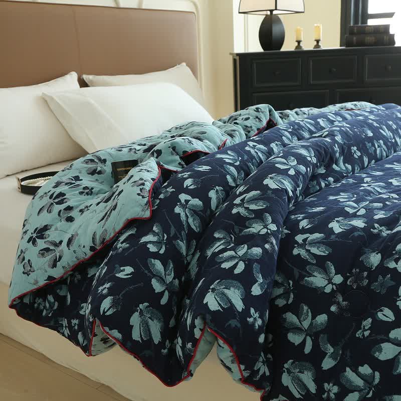 Couette jacquard en gaze de coton à fleurs Flourish - image 3