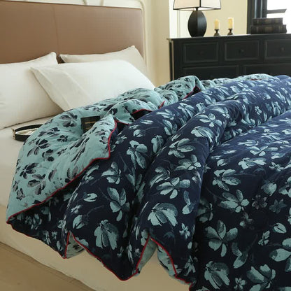 Couette jacquard en gaze de coton à fleurs Flourish - image 3