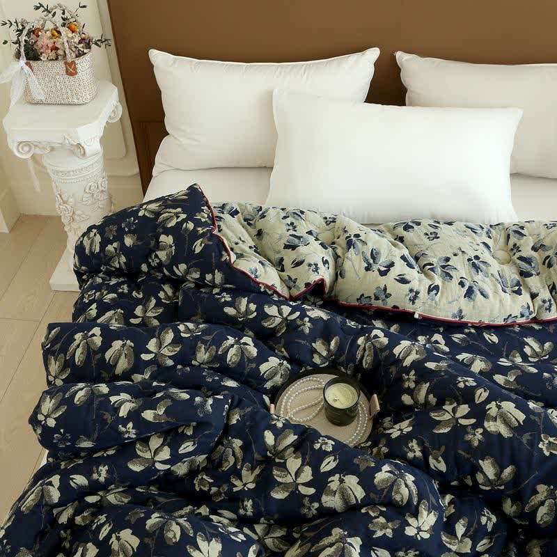 Couette jacquard en gaze de coton à fleurs Flourish - image 12