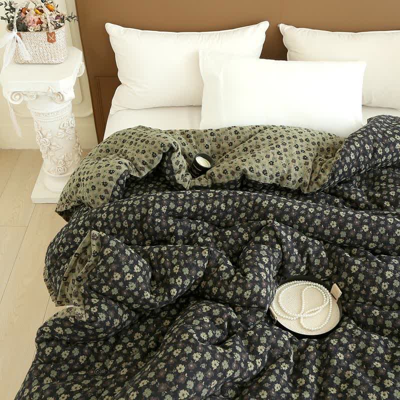 Couette florale rétro en gaze de coton jacquard - image 3