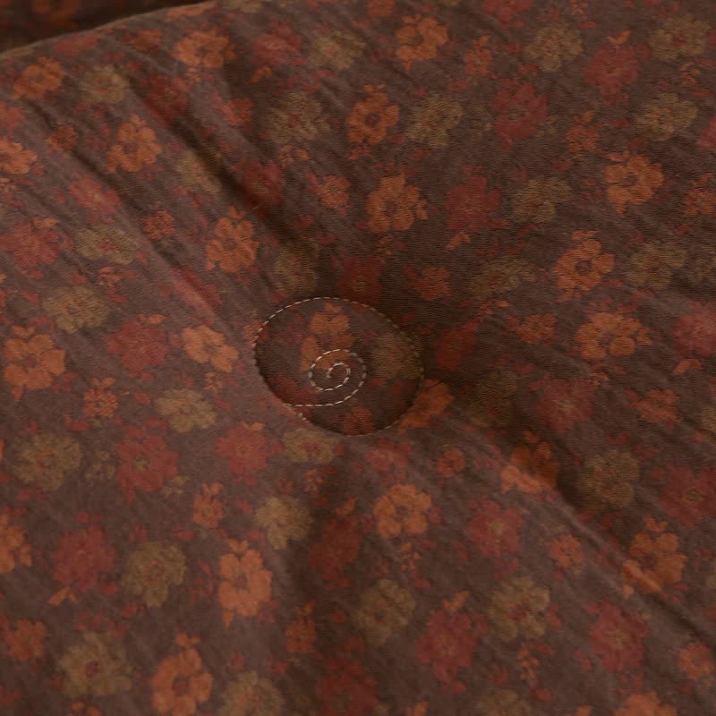 Couette florale rétro en gaze de coton jacquard - image 13