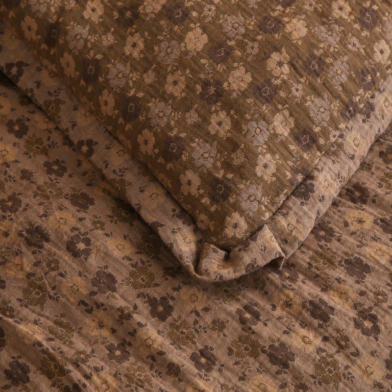 Couette florale rétro en gaze de coton jacquard - image 22