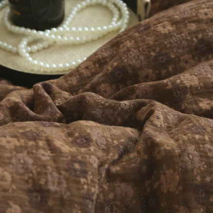 Couette florale rétro en gaze de coton jacquard - image 24
