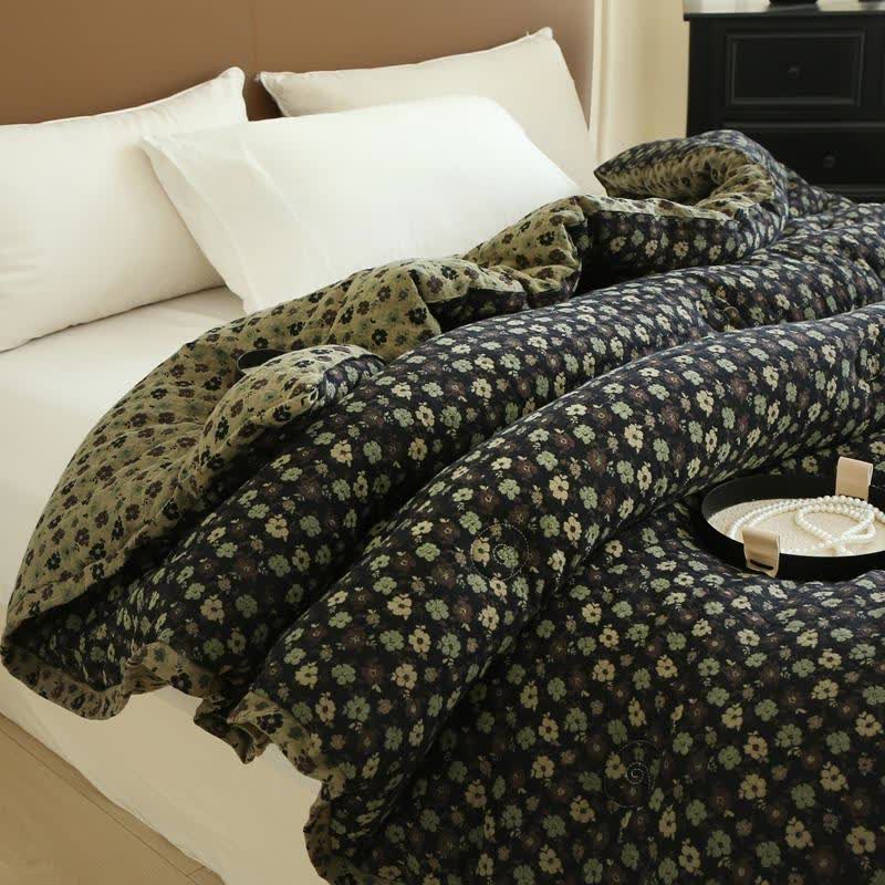 Couette florale rétro en gaze de coton jacquard - image 2