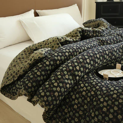 Couette florale rétro en gaze de coton jacquard - image 2
