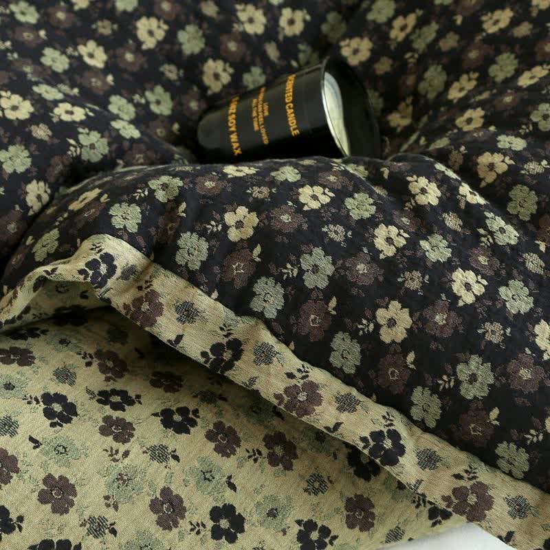 Couette florale rétro en gaze de coton jacquard - image 5