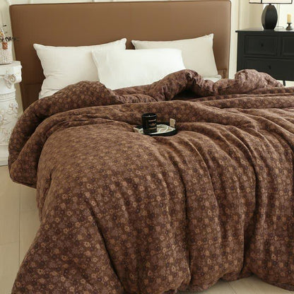 Couette florale rétro en gaze de coton jacquard - image 18