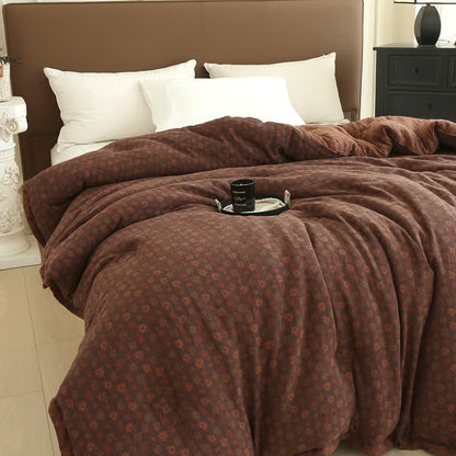 Couette florale rétro en gaze de coton jacquard - image 12