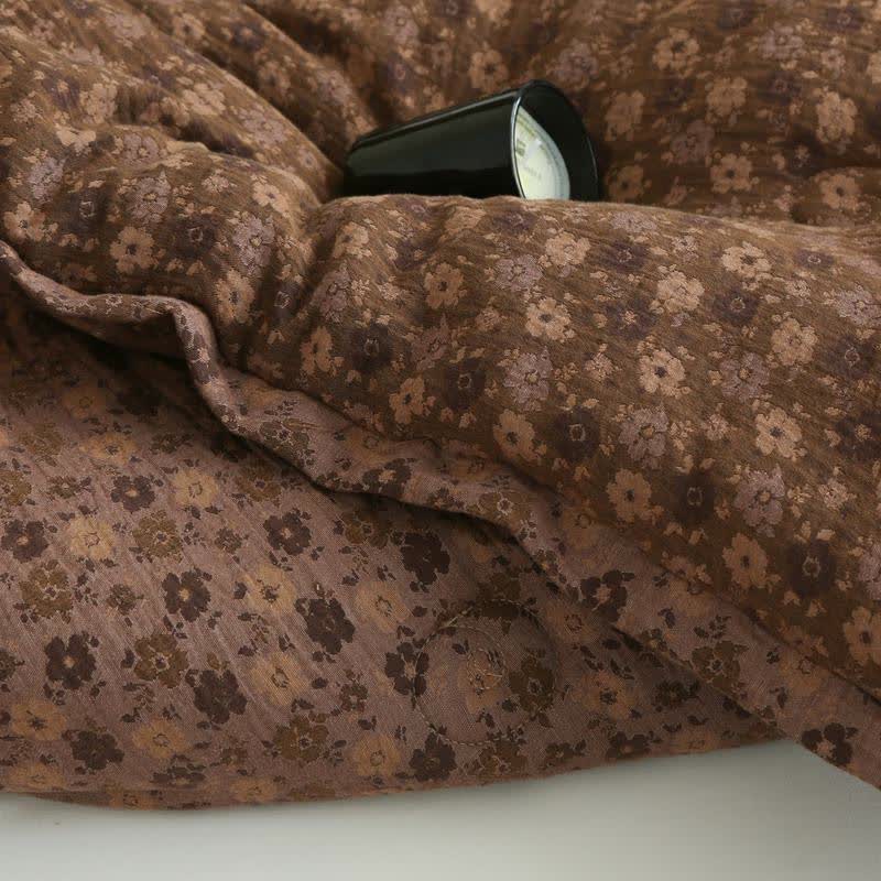 Couette florale rétro en gaze de coton jacquard - image 23