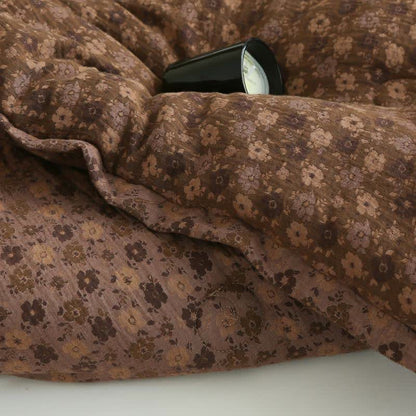 Couette florale rétro en gaze de coton jacquard - image 23