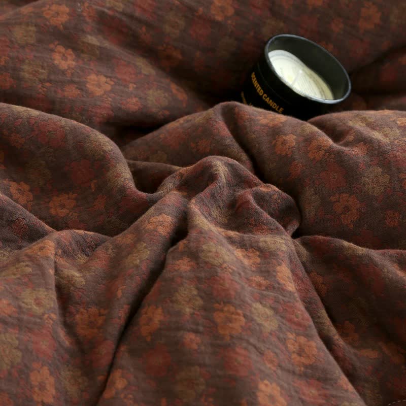 Couette florale rétro en gaze de coton jacquard - image 16