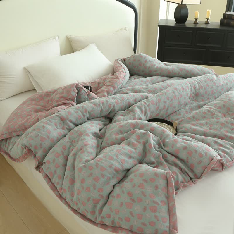 Couette citrouille amusante en gaze de coton et jacquard - image 5