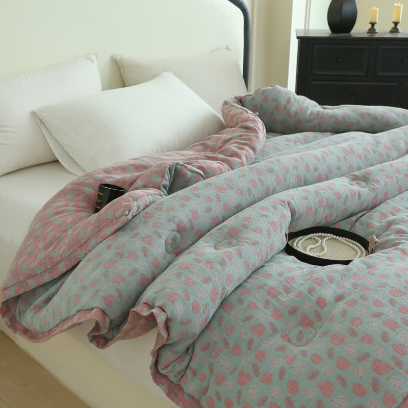 Couette citrouille amusante en gaze de coton et jacquard - image 6