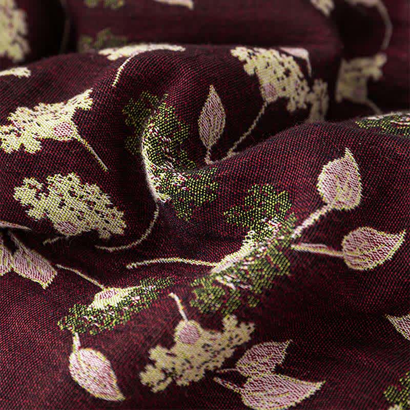 Couette jacquard en gaze de coton avec des feuilles botaniques - image 3