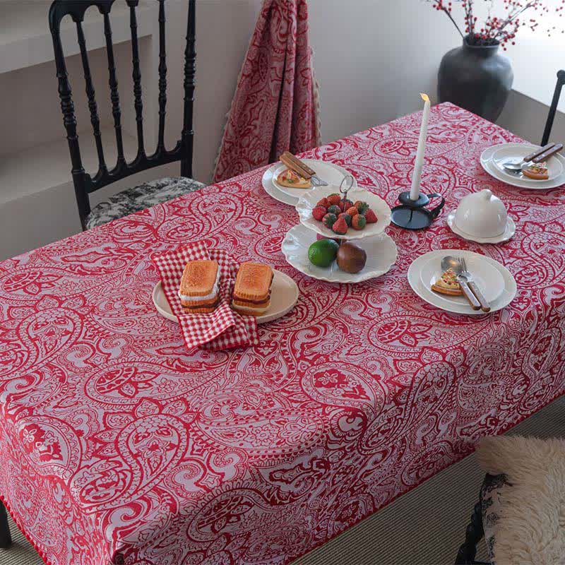 Nappe jacquard de style ethnique à motif cachemire - image 3
