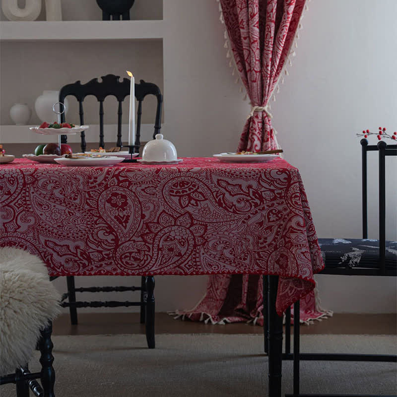 Nappe jacquard de style ethnique à motif cachemire - image 2