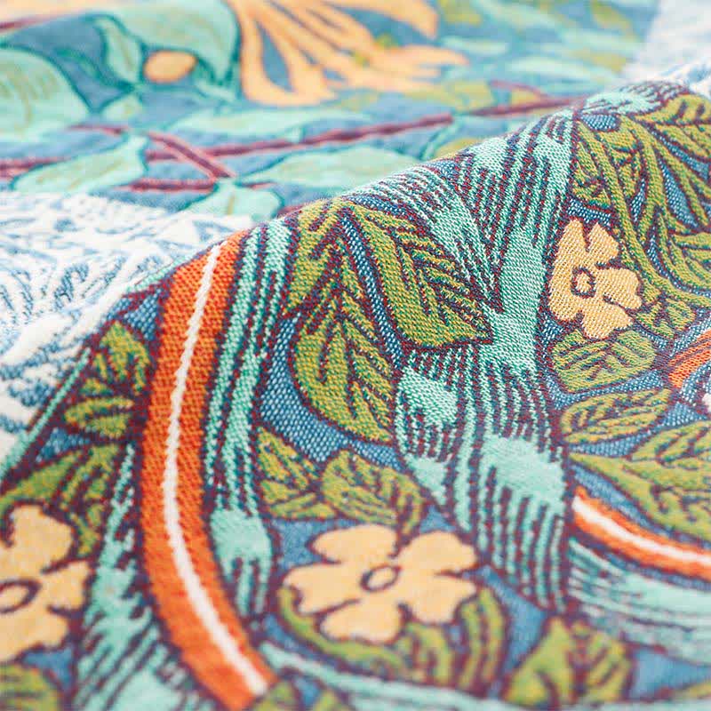 Couette patchwork en gaze de coton naturel à motif floral - image 6