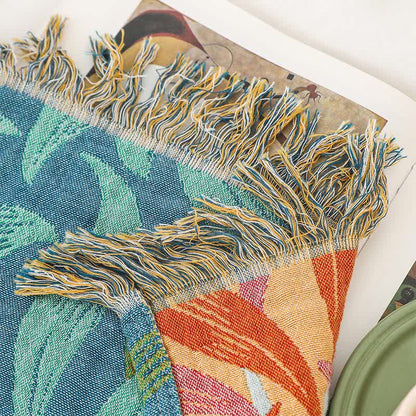 Couette patchwork en gaze de coton naturel à motif floral - image 7