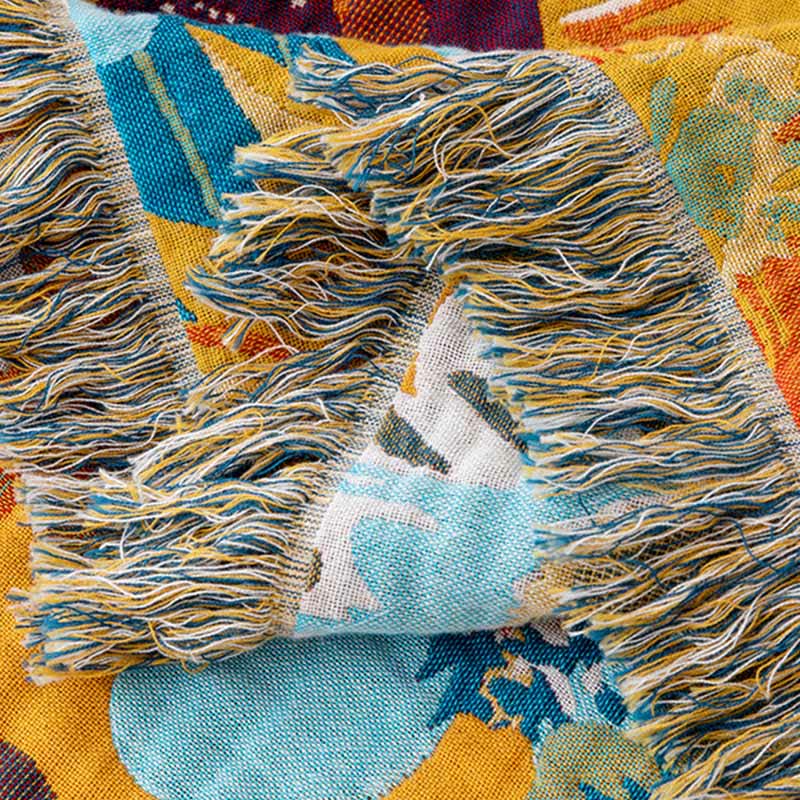 Couette patchwork en gaze de coton naturel à motif floral - image 5