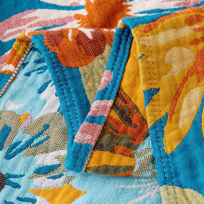 Couette patchwork en gaze de coton naturel à motif floral - image 6
