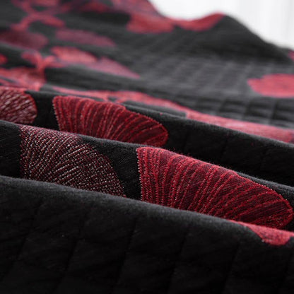 Couvre-lit réversible en coton biologique à motif de feuilles de ginkgo - image 17