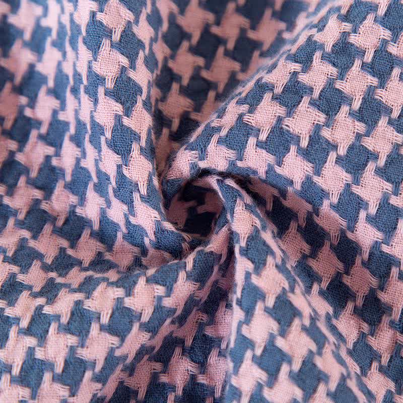 Chemise de nuit en gaze de coton naturel à motif pied-de-poule - image 10