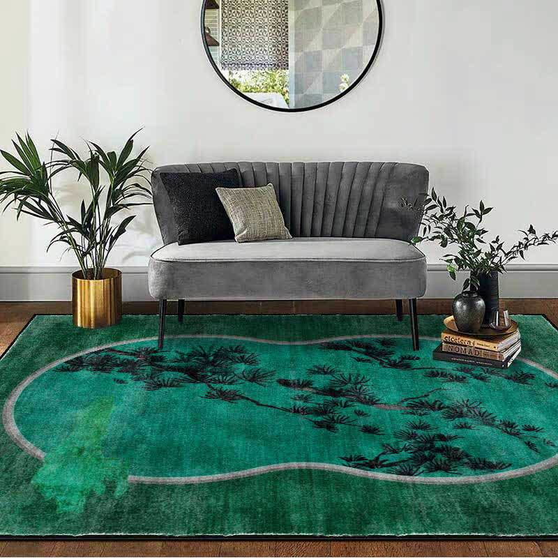 Tapis rétro pliable à motif pin - 153 cm x 244 cm - image 0