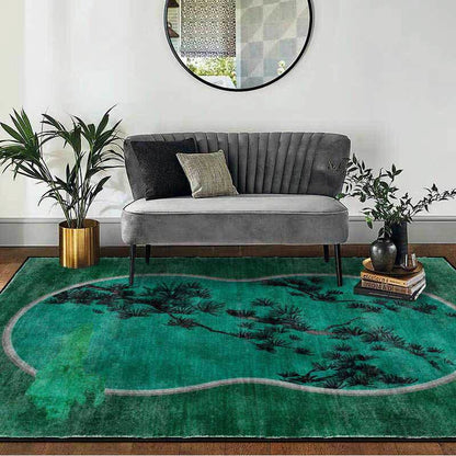Tapis rétro pliable à motif pin - 153 cm x 244 cm - image 0
