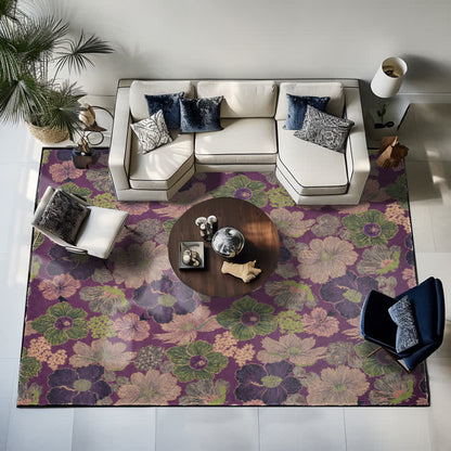 Tapis pliable antidérapant de style vintage avec motif botanique - image 3