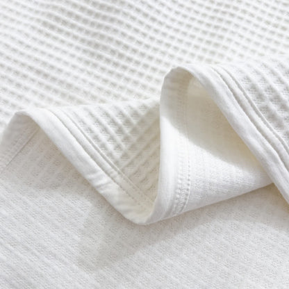 Couette simple et unie en coton gaufré - image 7