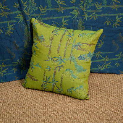 Taies d'oreiller carrées en gaze de coton bambou jacquard (2 pièces) - 2x Vert - 45cm x 45cm - image 5