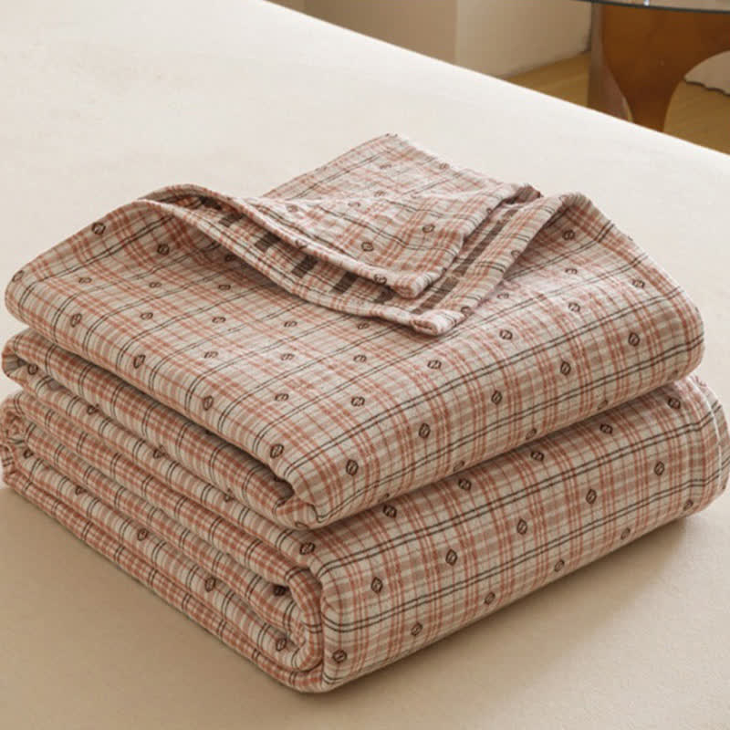 Couette à trois couches en mousseline de coton à motif à carreaux - image 6