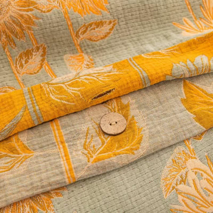 Parure de lit réversible en gaze de coton motif tournesol (4 pièces) - image 3