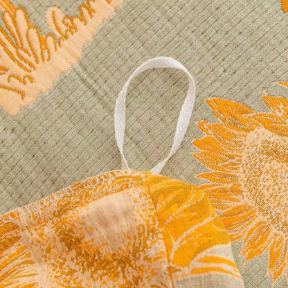 Parure de lit réversible en gaze de coton motif tournesol (4 pièces) - image 10