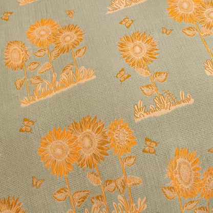 Parure de lit réversible en gaze de coton motif tournesol (4 pièces) - image 8