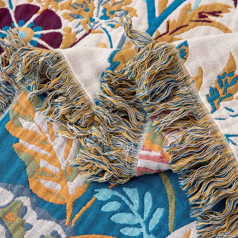 Couette en coton naturel luxuriant avec pétales de fleurs - image 4
