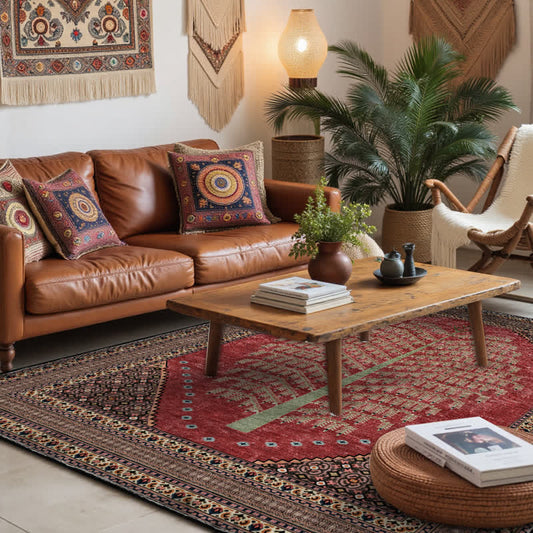 Tapis persan bohème doux et antidérapant - 153 cm x 244 cm - image 0