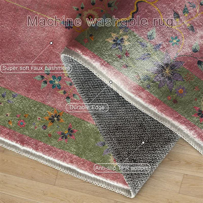 Tapis antidérapant et doux avec des fleurs classiques - image 5