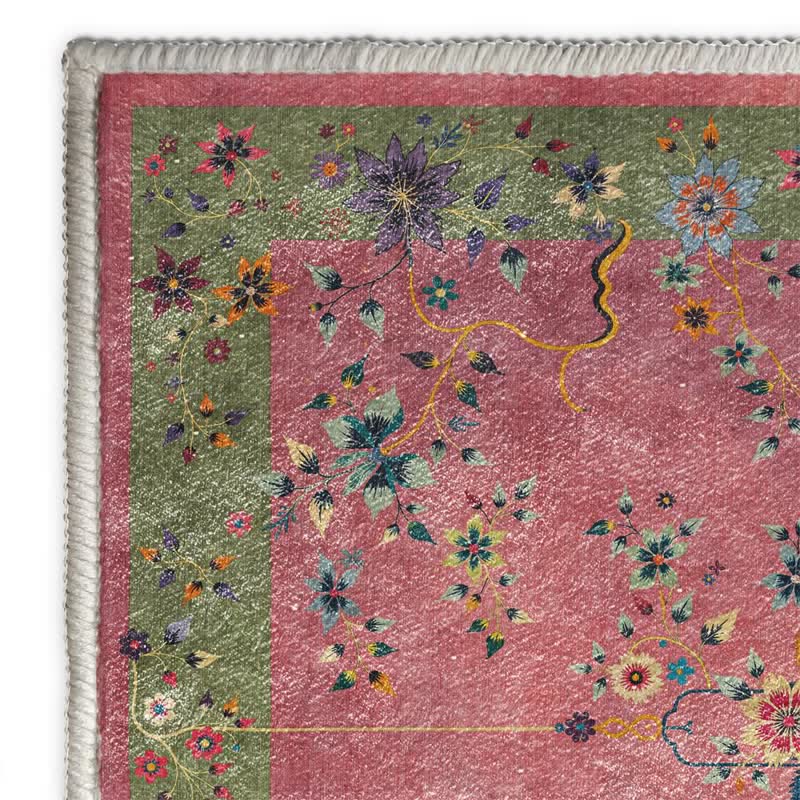 Tapis antidérapant et doux avec des fleurs classiques - image 4