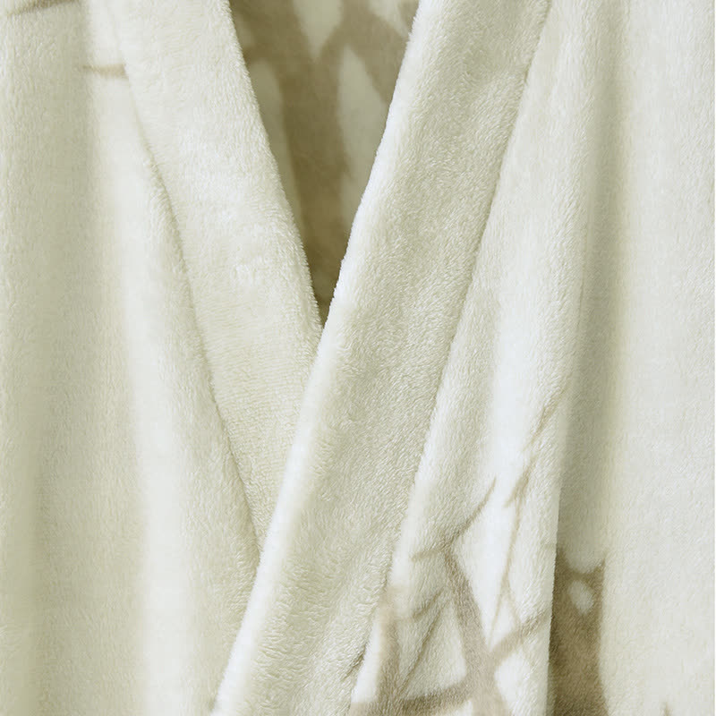 Peignoir unisexe en polaire imprimé bambou - image 3