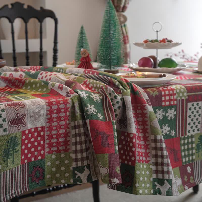 Nappe patchwork à imprimé de Noël - image 4