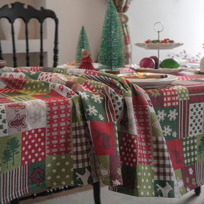 Nappe patchwork à imprimé de Noël - image 4