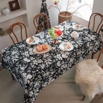 Nappe jacquard de style pastoral à motif floral - image 1